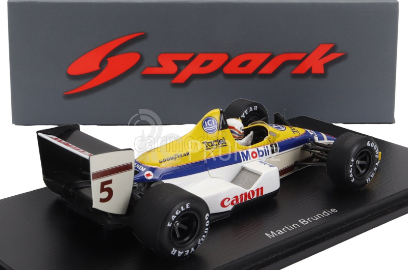 Spark-model Williams F1  Fw12 N 5 Belgium Gp 1988 Martin Brundle 1:43 Bílá Žlutá Modrá