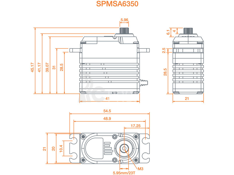 Spektrum servo A6350 61.4kg.cm 0.095s/60° BL HV