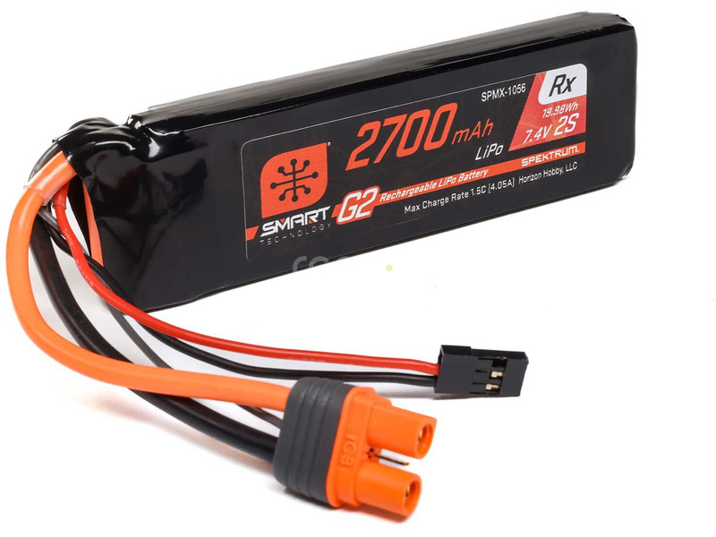 Spektrum Smart G2 LiPo 7.4V 2700mAh Rx 15C IC3