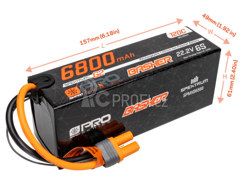 Spektrum Smart G2 Pro LiPo 22.2V 6800mAh 120C IC5