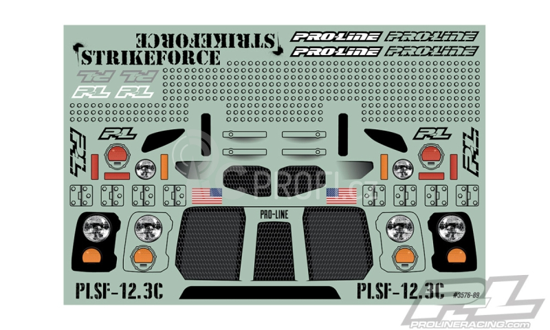 STRIKEFORCE karoserie, čirá, pro 12.3 (313mm) Crawler