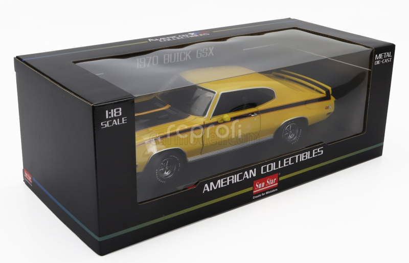 Sun-star Buick Gsx Coupe 1970 1:18 Žlutá Černá