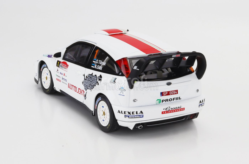 Sun-star Ford england Focus Rs Wrc 03 N 1 Winner Rally Saaremaa Estonia 2011 Ott Tanak - Kuldar Sikk 1:18 Bílá