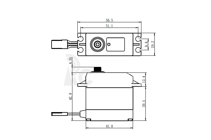 SW-0231MG WATERPROOF Digitální servo (15kg-0,17s/60°)