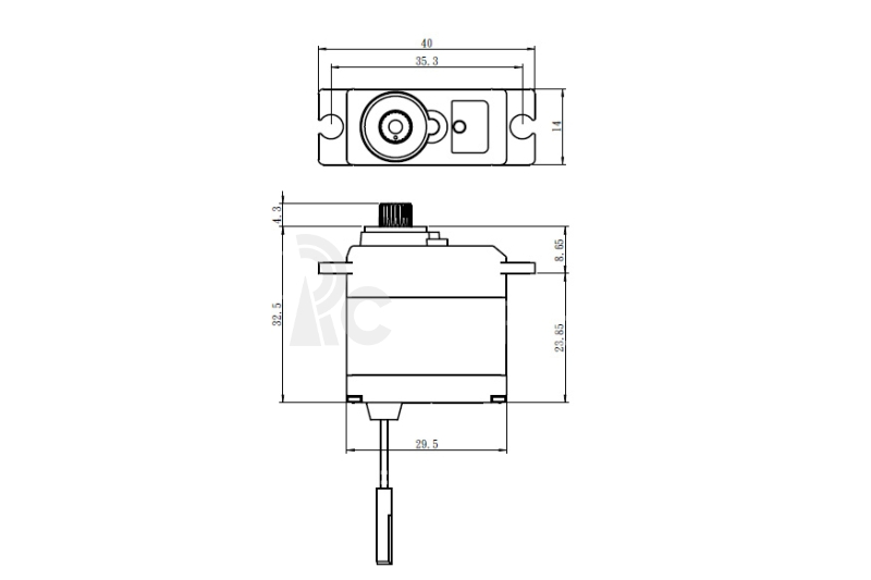 SW-0250MG+ WATERPROOF Digitální servo (5,0kg-0,11s/60°)