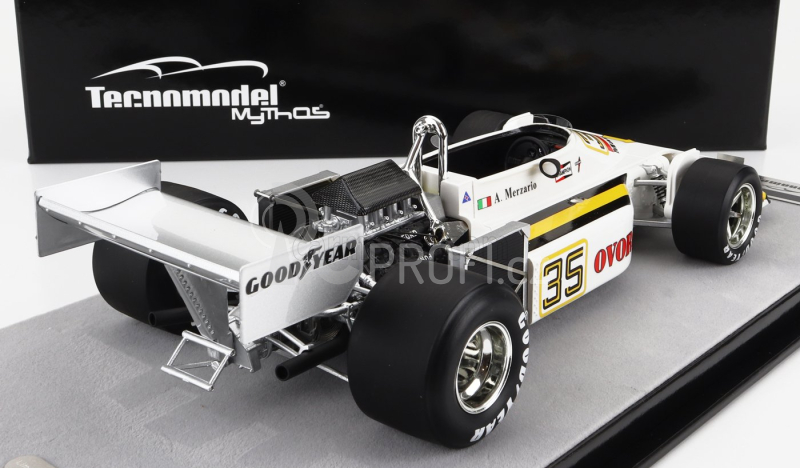 Tecnomodel March F1  761 Ovoro N 35 Sweden Gp 1976 Arturo Merzario 1:18 Bílá Žlutá Černá