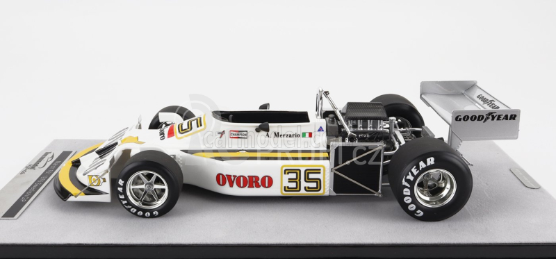 Tecnomodel March F1  761 Ovoro N 35 Sweden Gp 1976 Arturo Merzario 1:18 Bílá Žlutá Černá