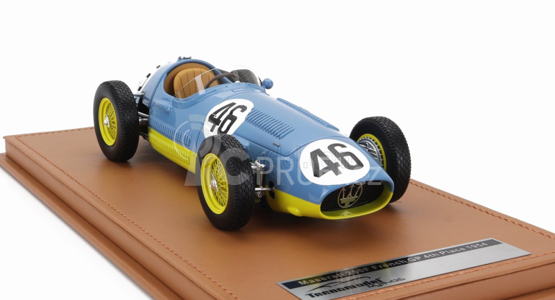 Tecnomodel Maserati F1  250f N 46 4th French Gp 1954 Prince Bira 1:18 Modrá Žlutá