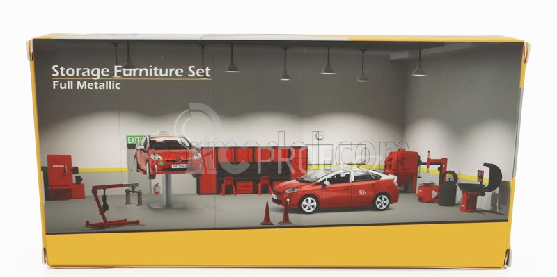 Tiny toys Accessories Set Garage Storage Forniture 1:43 Red