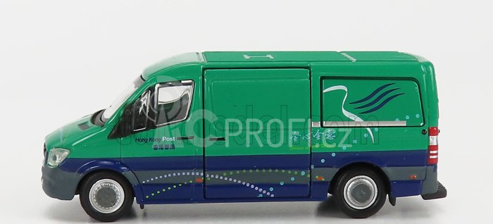 Tiny toys Mercedes benz Sprinter Van Transporter Post Office 2018 1:76 Zelená Modrá