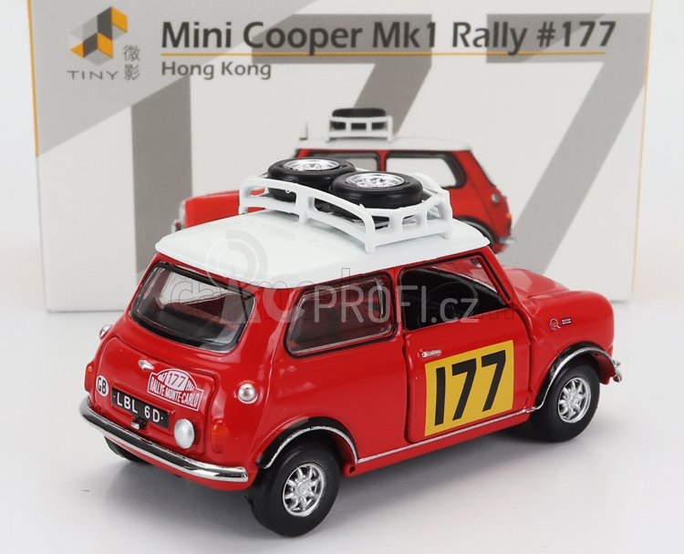 Tiny toys Morris Mini Cooper S N 177 Winner Rally Montecarlo 1967 Rauno Aaltonen - Henry Liddon 1:50 Červená Bílá