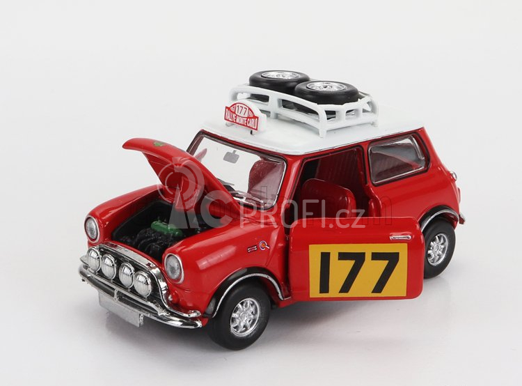 Tiny toys Morris Mini Cooper S N 177 Winner Rally Montecarlo 1967 Rauno Aaltonen - Henry Liddon 1:50 Červená Bílá