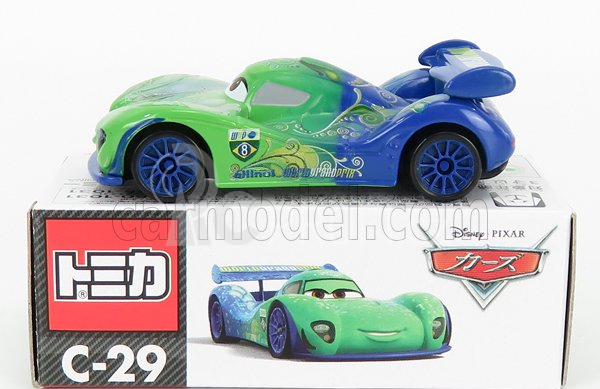 Tomica Walt disney Pixar Cars - Carla Velesco 1:64 Zelená Modrá