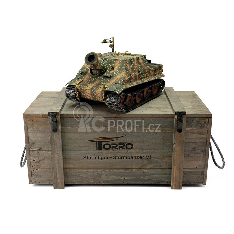 TORRO tank PRO 1/16 RC Sturmtiger vícebarevná kamufláž - BB Airsoft