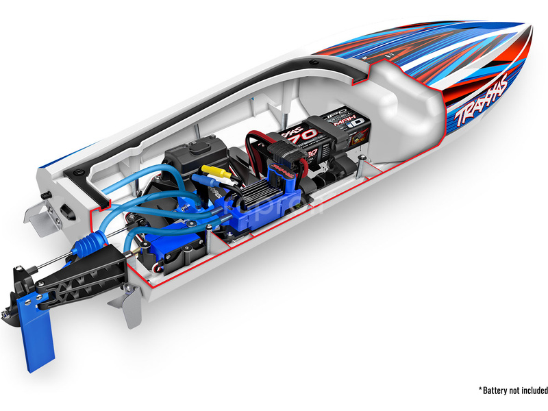 RC loď Traxxas Distruptor 4S RTR, modrá