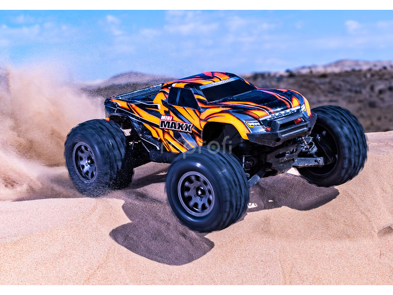 RC auto Traxxas Mini Maxx 1:12 BL-2s RTR, oranžová