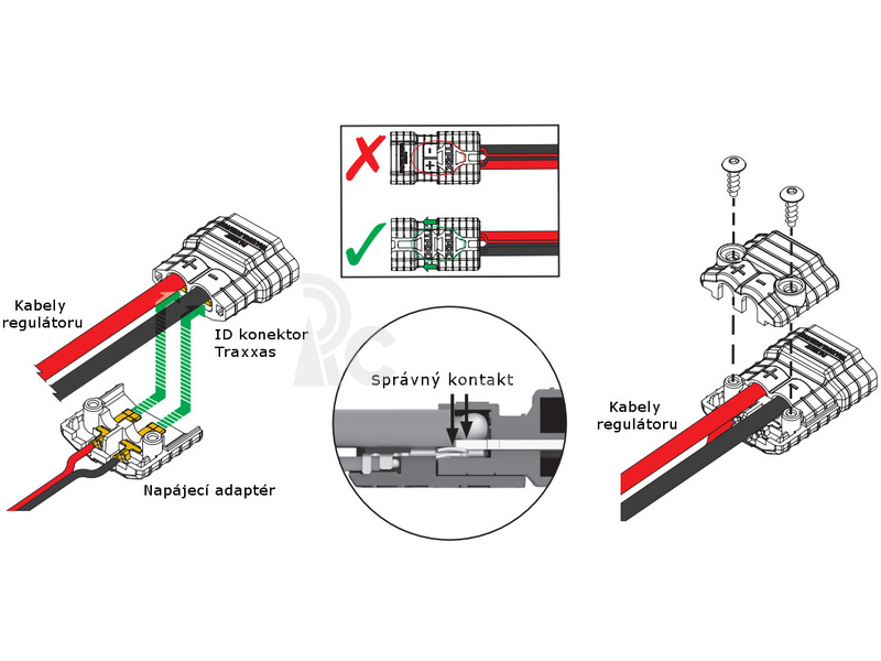 Traxxas napájecí adaptér konektoru ID