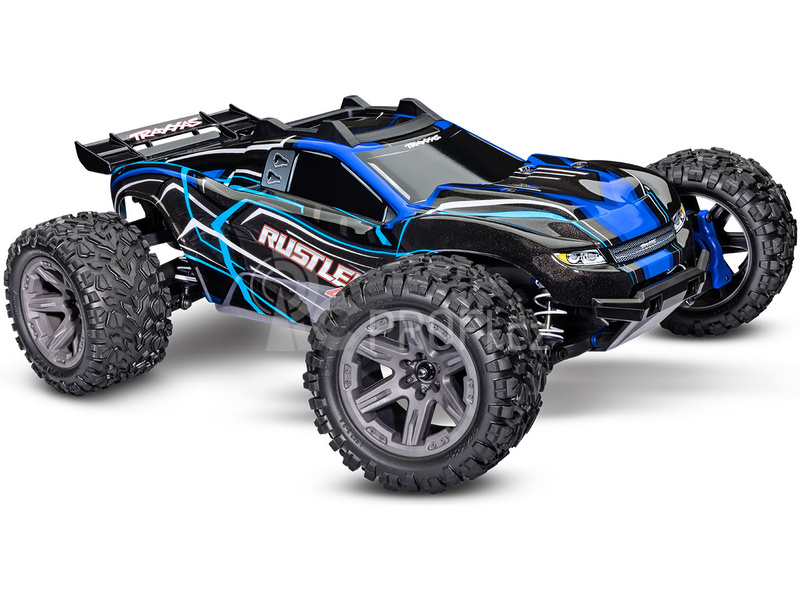 RC auto Traxxas Rustler 1:10 2BL 4WD RTR, modrá