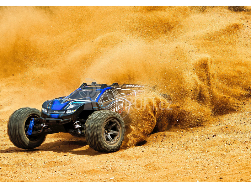 RC auto Traxxas Rustler 1:10 2BL 4WD RTR, modrá