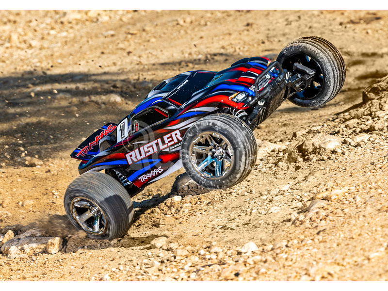 RC auto Traxxas Rustler 1:10 BL-2s RTR, modrá