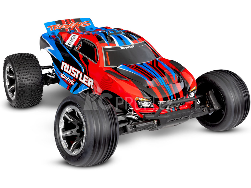 RC auto Traxxas Rustler 1:10 HD RTR, červená