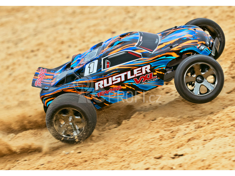 RC auto Traxxas Rustler 1:10 VXL TQi RTR, oranžová