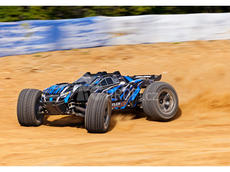 RC auto Traxxas Rustler 4x4 Ultimate VXL RTR, modrá