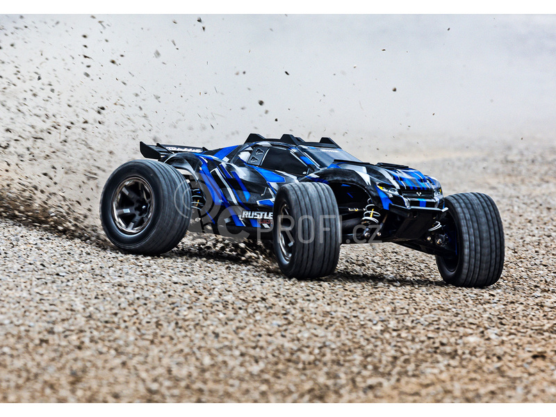 RC auto Traxxas Rustler 4x4 Ultimate VXL RTR, modrá