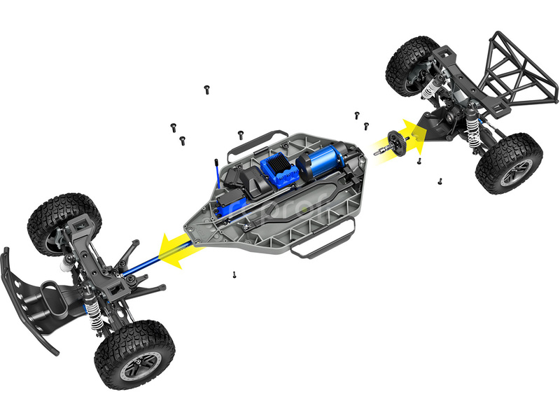 RC auto Traxxas Slash 1:10 HD VXL 4WD RTR, červená