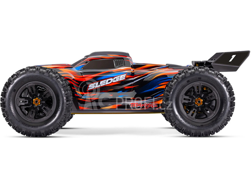 RC auto Traxxas Sledge s belted pneu 1:8 RTR, modrá