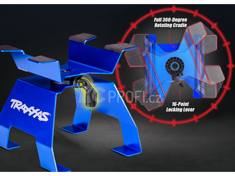 Traxxas stojánek na auta velký modrý