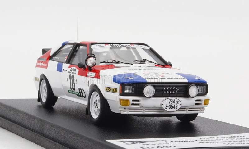 Trofeu Audi Quattro N 18 Rally Bandama 1981 A.choteau - P.y.burel 1:43 Bílá Červená Modrá