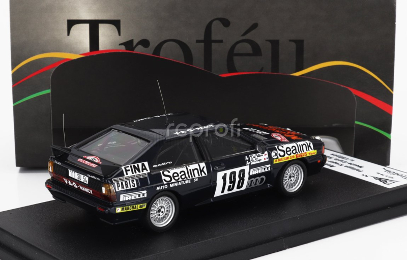 Trofeu Audi Quattro (night Version) N 198 Rally Montecarlo 1982 Philippe Kruger - Chris Williams 1:43 Blue