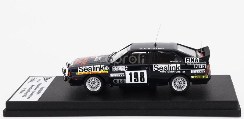 Trofeu Audi Quattro (night Version) N 198 Rally Montecarlo 1982 Philippe Kruger - Chris Williams 1:43 Blue