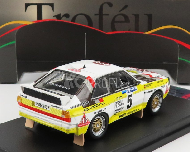 Trofeu Audi Quattro Sport N 5 Rally Sweden 1985 W.rohrl - C.geistdorfer 1:43 Bílá Žlutá Hnědá