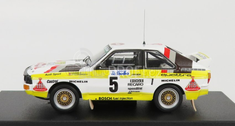 Trofeu Audi Quattro Sport N 5 Rally Sweden 1985 W.rohrl - C.geistdorfer 1:43 Bílá Žlutá Hnědá