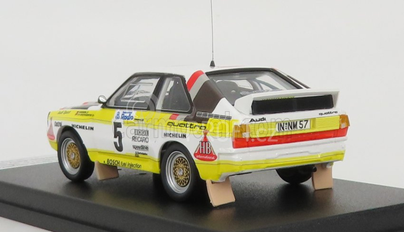 Trofeu Audi Quattro Sport N 5 Rally Sweden 1985 W.rohrl - C.geistdorfer 1:43 Bílá Žlutá Hnědá