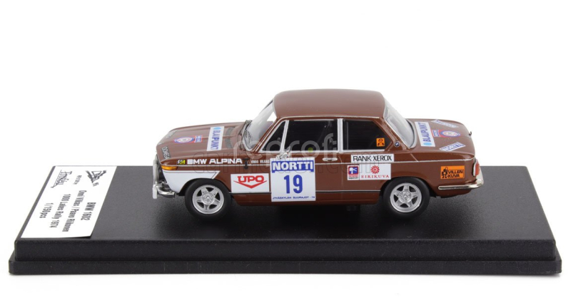 Trofeu BMW 1602 (night Version) N 19 Rally 1000 Lakes 1974 Onni Vilkas - Paavo Riikonen 1:43 Brown