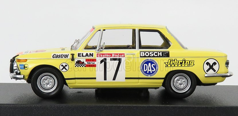 Trofeu BMW 2002 (night Version) N 17 Rally Alpenfahrt 1973 H.grunsteidl - G.hopf 1:43 Žlutá