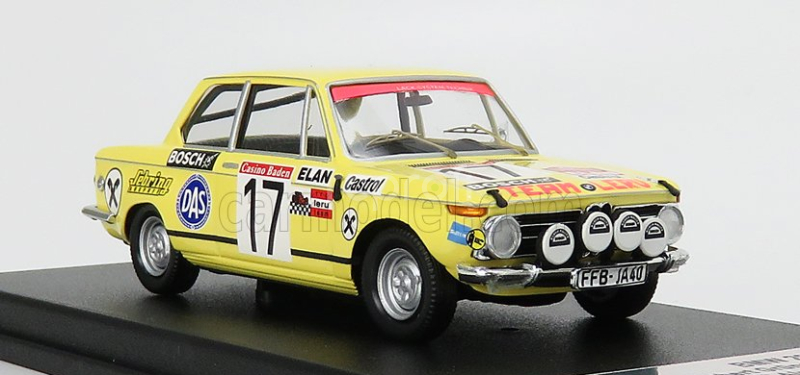 Trofeu BMW 2002 (night Version) N 17 Rally Alpenfahrt 1973 H.grunsteidl - G.hopf 1:43 Žlutá