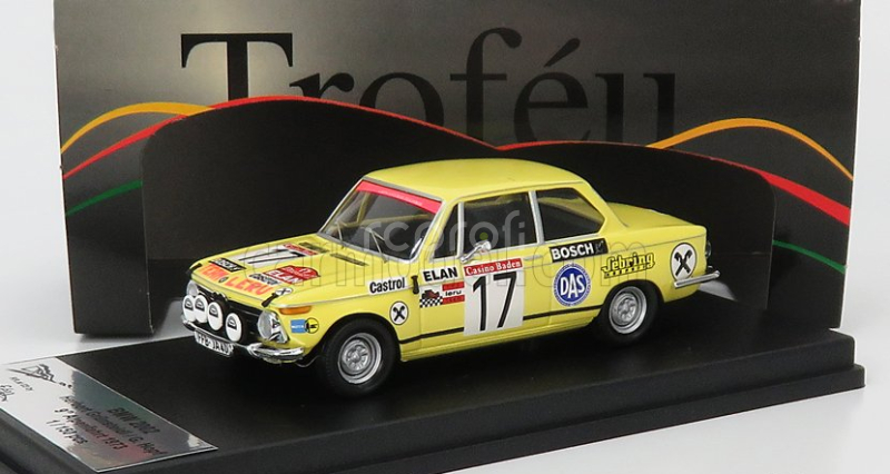 Trofeu BMW 2002 (night Version) N 17 Rally Alpenfahrt 1973 H.grunsteidl - G.hopf 1:43 Žlutá