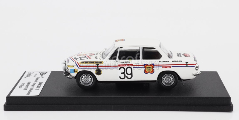 Trofeu BMW 2002 Ti (night Version) N 39 Rally Alpenfahrt 1973 Gerhard Stroppe - Walter Smolej 1:43 Bílá