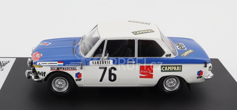 Trofeu BMW 2002 Ti (night Version) N 76 Rally Montecarlo 1973 A.kridel - J.brandenburger 1:43 Modrá Bílá