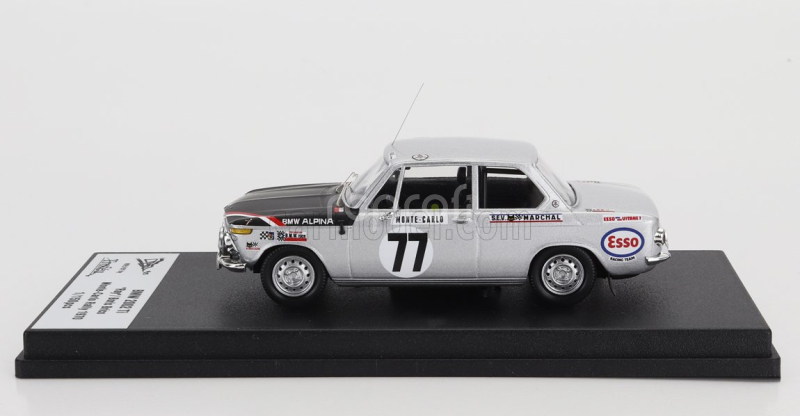 Trofeu BMW 2002 Ti (night Version) N 77 Rally Montecarlo 1970 Ray - Boris Brico 1:43 Stříbrná Černá