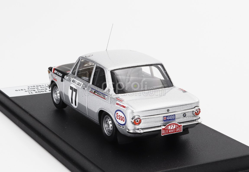 Trofeu BMW 2002 Ti (night Version) N 77 Rally Montecarlo 1970 Ray - Boris Brico 1:43 Stříbrná Černá