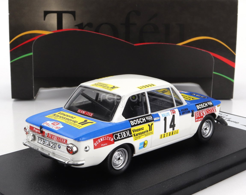 Trofeu BMW 2002 Tii (night Version) N 14 Rally Tap 1974 Georg Fischer - Harald Gottlieb 1:43 Modrá Bílá