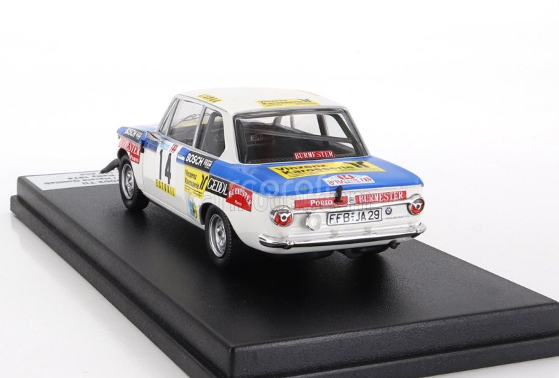 Trofeu BMW 2002 Tii (night Version) N 14 Rally Tap 1974 Georg Fischer - Harald Gottlieb 1:43 Modrá Bílá