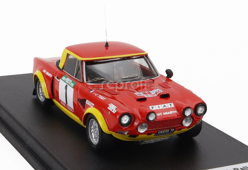 Trofeu Fiat 124 Abarth (night Version) N 1 2nd Rally Portugal 1975 Hannu Mikkola - Jean Todt 1:43 Červená Žlutá