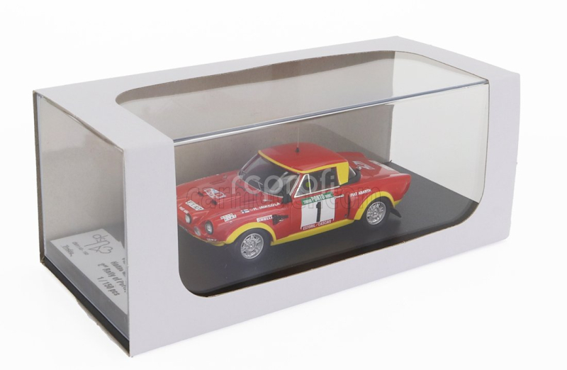 Trofeu Fiat 124 Abarth (night Version) N 1 2nd Rally Portugal 1975 Hannu Mikkola - Jean Todt 1:43 Červená Žlutá