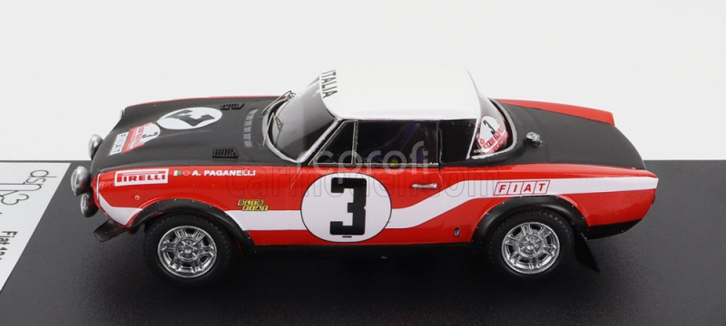 Trofeu Fiat 124 Abarth (night Version) N 3 Rally Of Poland 1973 A.paganelli - N.russo 1:43 Červená Černá Bílá